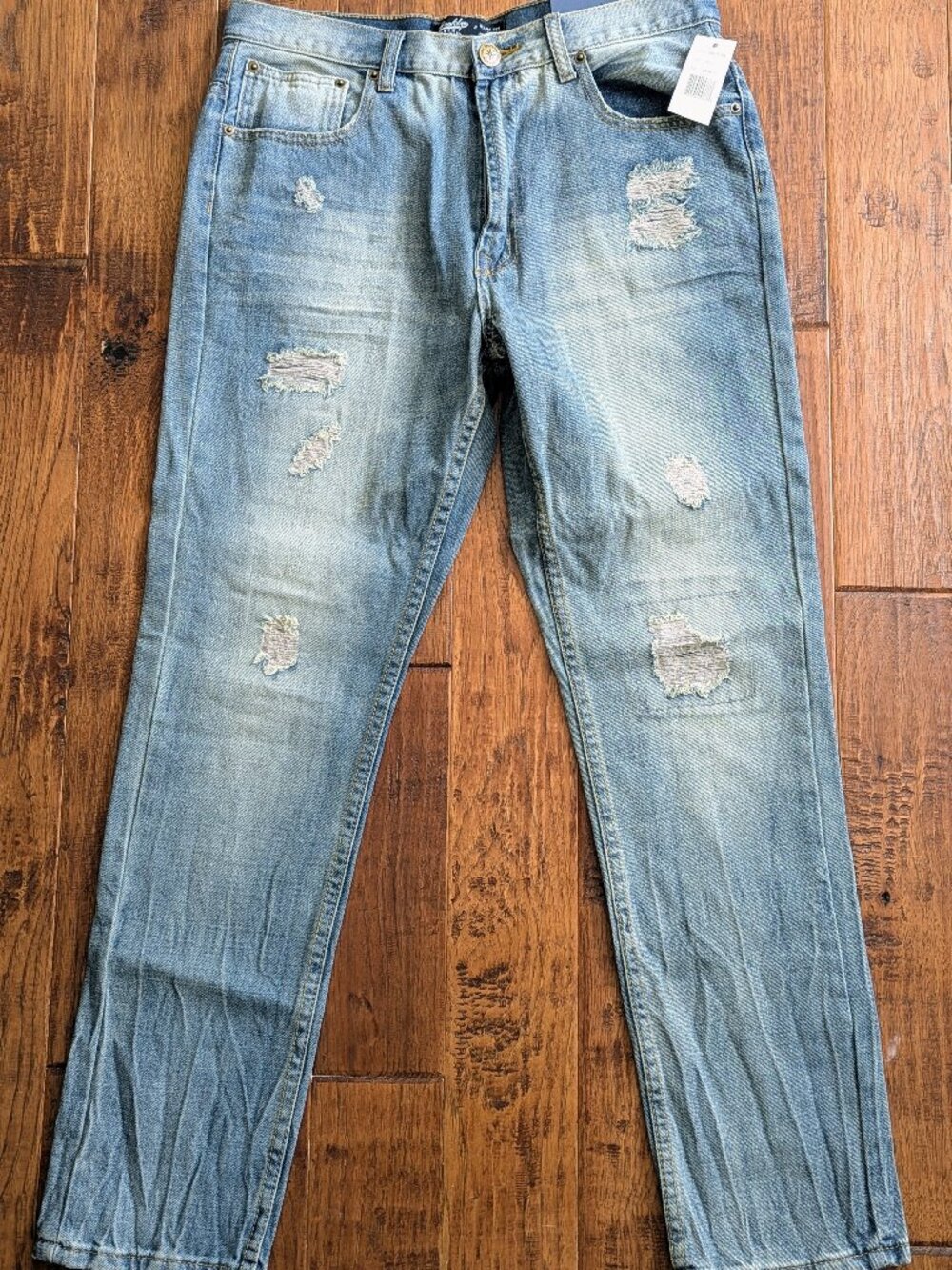 Brooklyn Cloth Men's 34 Slim Fit Distressed Light Wash Jeans NWT
